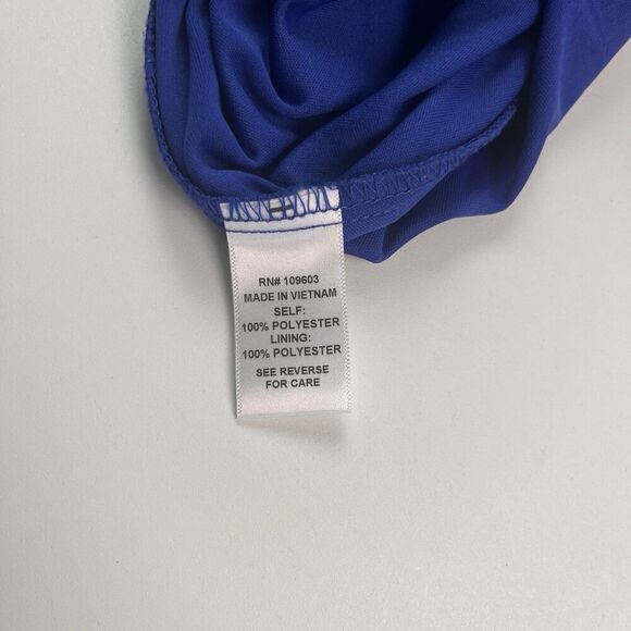 Rabbit Y2K Babydoll Asymetrical Midi Dress Sz 6 Teal Coastal Fairy Cottagecore - Picture 12 of 13